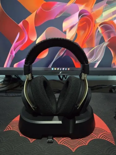 HEADSET GAMER MCHOSE V9 TURBO WIRELESS + BASE CARREGADORA