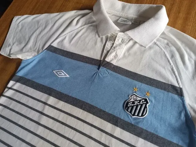 camisa polo viagem santos fc 2008 2009 umbro listrada p