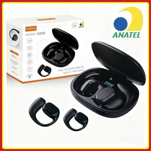Fone de ouvido Bluetooth condução óssea