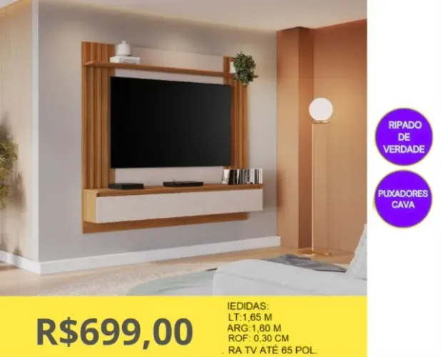 PAINE DE SALA RIPADO A PRONTA-ENTREGA