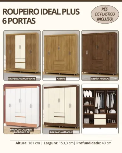 GUARDA ROUPA 06 PORTAS