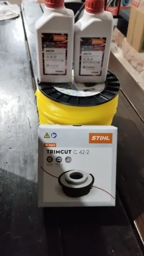 Kit stihl, fio,carrtel e oleo castrol 