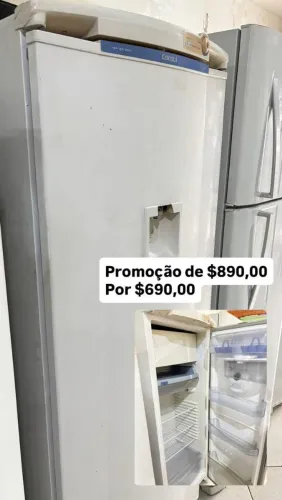 Geladeira usada na promoção 
