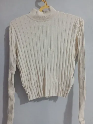 Blusa canelada manga longa