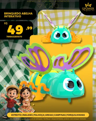BRINQUEDO ABELHA INTERATIVA