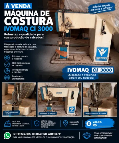Máquina de costura Ivomac i300