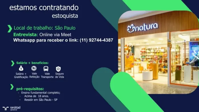 Auxiliar de Loja - SP