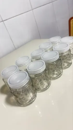 Pote de vidro amamentação 