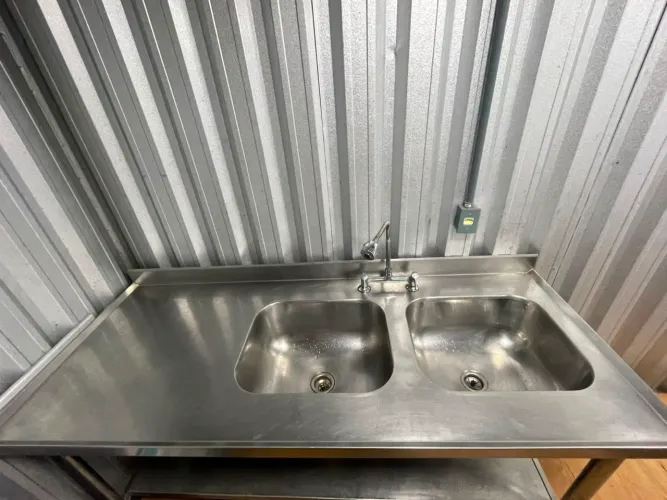 Balcão pia inox 304 duas cubas