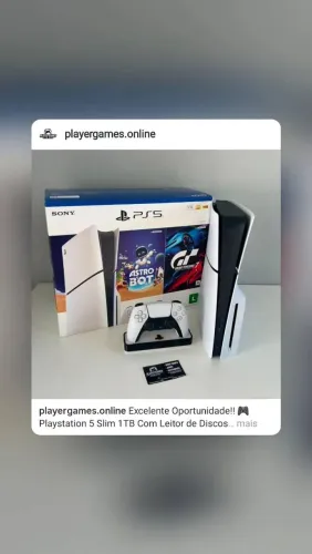 COM GARANTIA!! Playstation 5 Slim Memória 1TB COM LEITOR DE DISCOS! (Aceito Cartão)