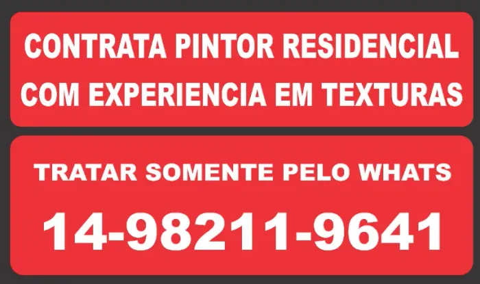 Contrata Pintor Residencial