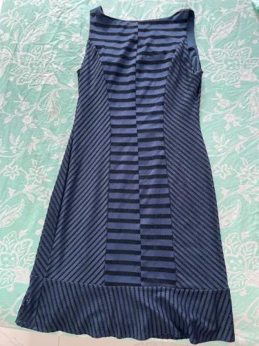 Vestido mid azul zipper zipper