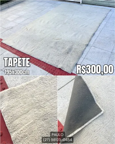 Tapete Grande Bege/Branco