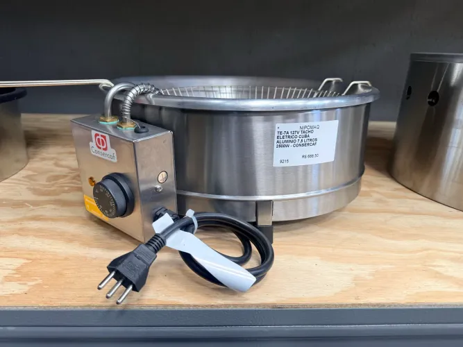 TE-7A TACHO ELÉTRICO CUBA ALUMÍNIO 7,5 LITROS 2500W - CONSERCAF 