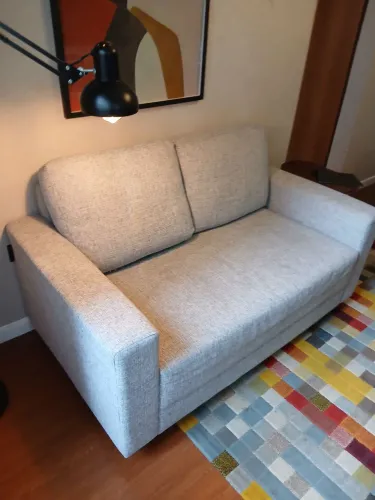 Sofa 2 Lugares Tok Stok linho cinza!