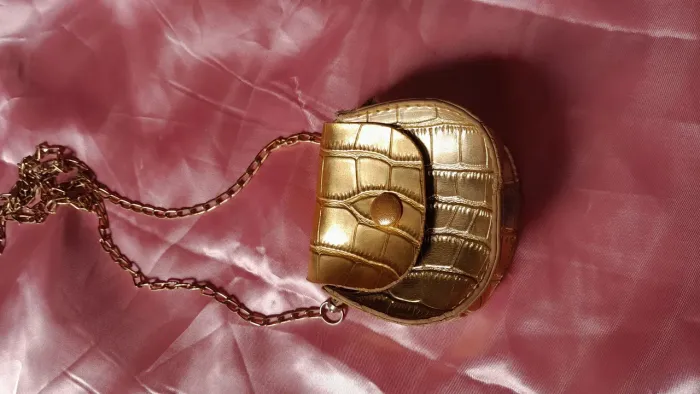 Bolsa mini dourada 