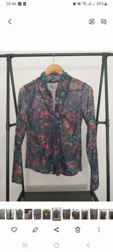 Blusa lez a lez feminina . Estampada com transparência/ nova! / pp