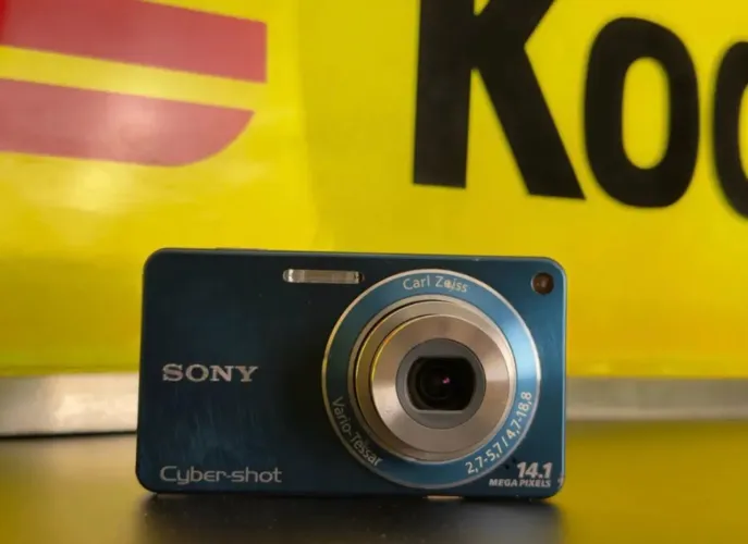 Câmera Sony Cyber-shot W350 Azul - Completa (Bateria, Carregador Original, Cartão e Case)