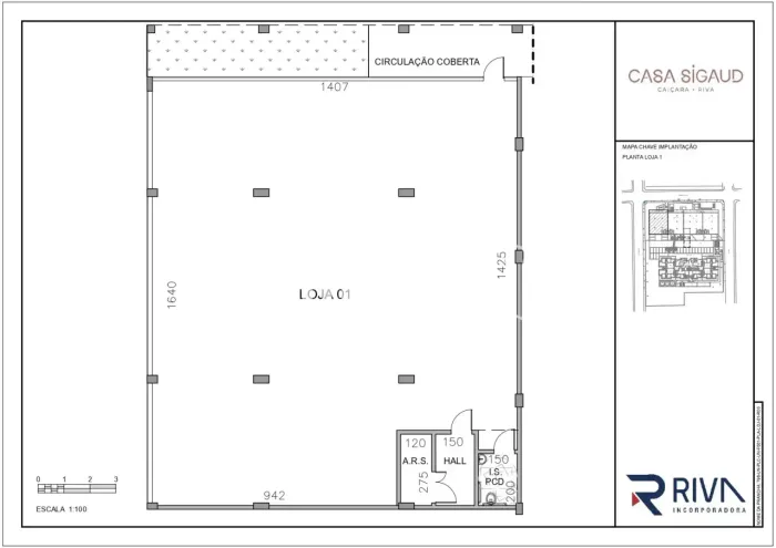 Loja comercial à venda no bairro Caiçara - Casa Sigaud - 239,63 m²;