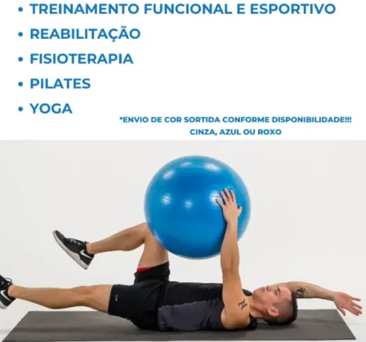 Bola Suíça Pilates Premium C/ Bomba 75cm