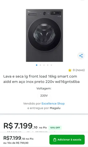 Máquina de lavar 18 k smart