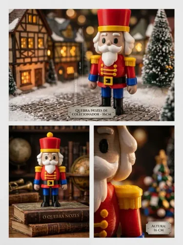 Clássico de Natal em 3D: Garanta seu Quebra-Nozes de 16cm!