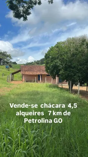 Chácara 4,5 alqueires - Petrolina de Goiás - Oportunidade
