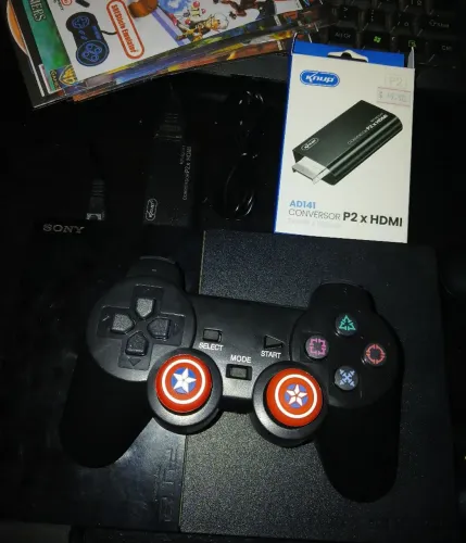 Playstation 2 Slim + Controle sem Fio + Jogos