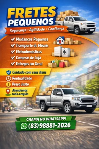 Frete João Pessoa 24h Cabo Branco Tambau manaira Bessa cabedelo 