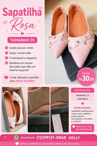 Sapatilha Rosê 