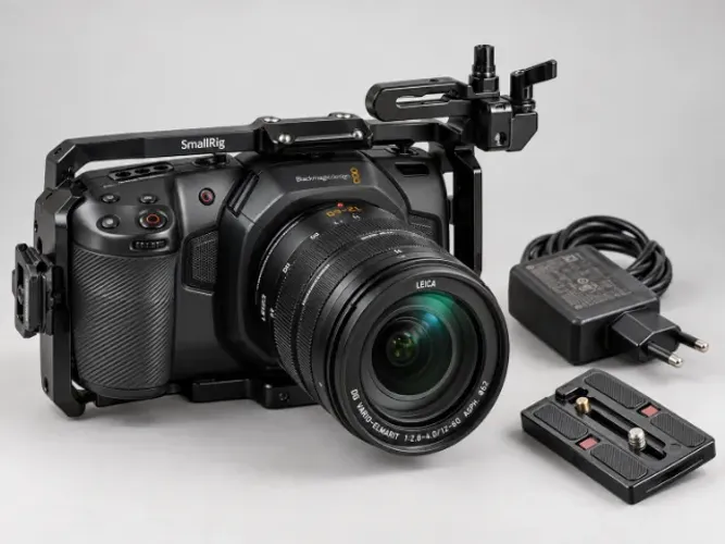 Blackmagic Pocket Cinema Camera 4K em excelente estado + lente Leica 12-60mm