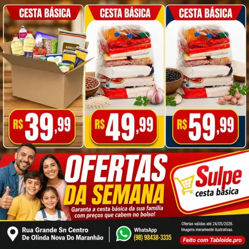 Vendas de cesta básica sulpe cesta básica 
