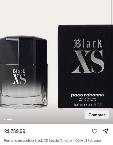Perfume Masculino Paco Rabanne Black XS Eau de Toilette 100ML