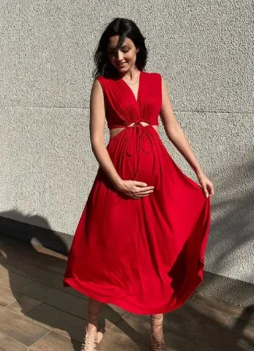 Vestido vermelho Gestante G - marca Whyalla