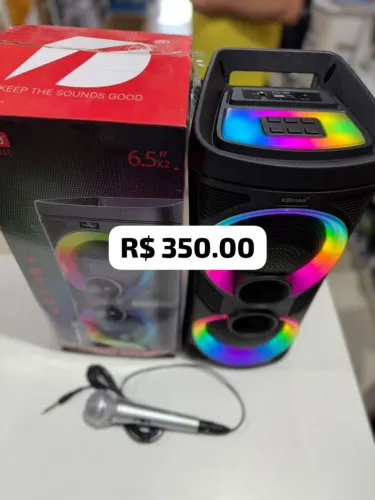 Caixa de Som Bluethooth com 1 microfone com fio