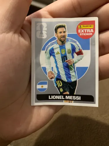 Figurinha prateada Lionel Messi