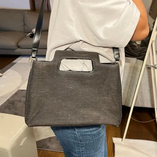 bolsa salvatore ferragamo canvas preta 100% original