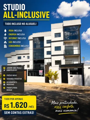 Apartamento com Água, Luz e Internet Inclusos