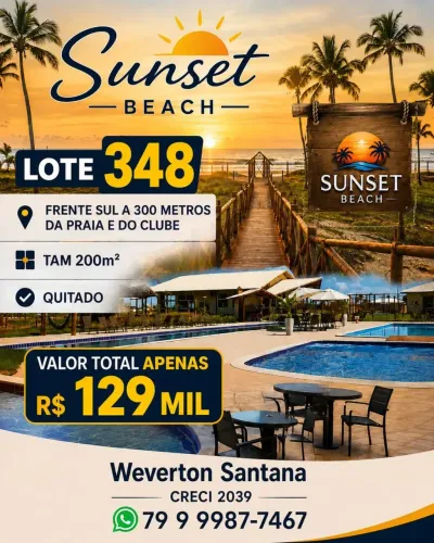 REPASSE SUNSET BEACH LOTE QUITADO