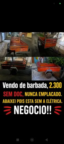 Reboque carretinha artesanal