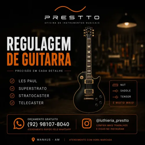 Regulagem de Guitarra | Manaus - Prestto Luthieria