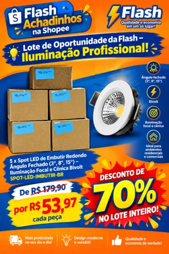 Lote de Oportunidade da Flash - Iluminação Profissional