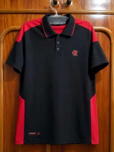 Camisa Polo Flamengo Mengo Original Preta Vermelha