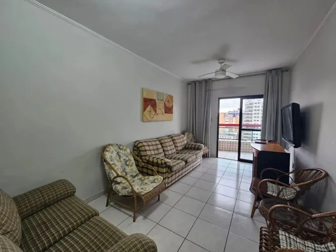 Apartamento para locação vista mar lateral com 2 dormitórios na Tupi - Praia Grande - SP