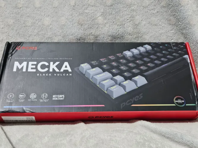 Teclado Mecanico 75% PCYes Arkeum - Black Vulcan - Switch Blue - Akbv75bbr