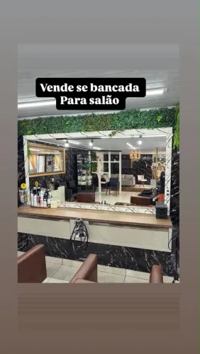 Bancada para salão e cadeira de salão