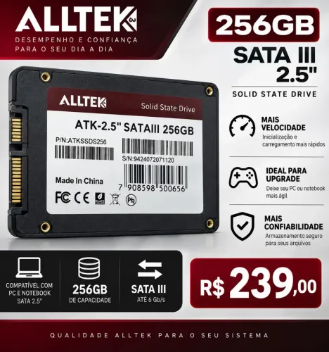 SSD  256GB SATA 3