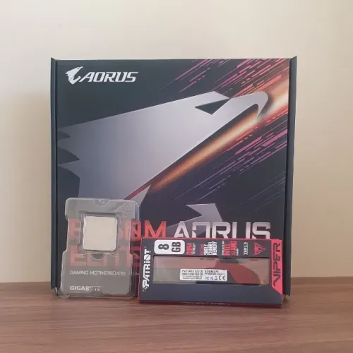 KIT UPGRADE RYZEN 5 5500X3D + B550 AORUS ELITE + 2X8GB 3200MHZ VIPER NOVO LACRADO!