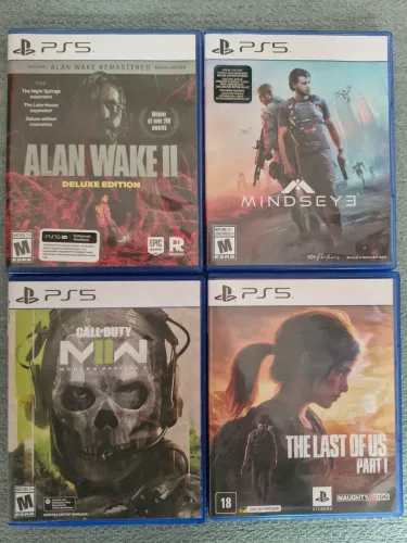 4 jogos PS5 mídia física