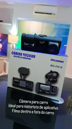 Câmera para carro. Filma dentro e fora 